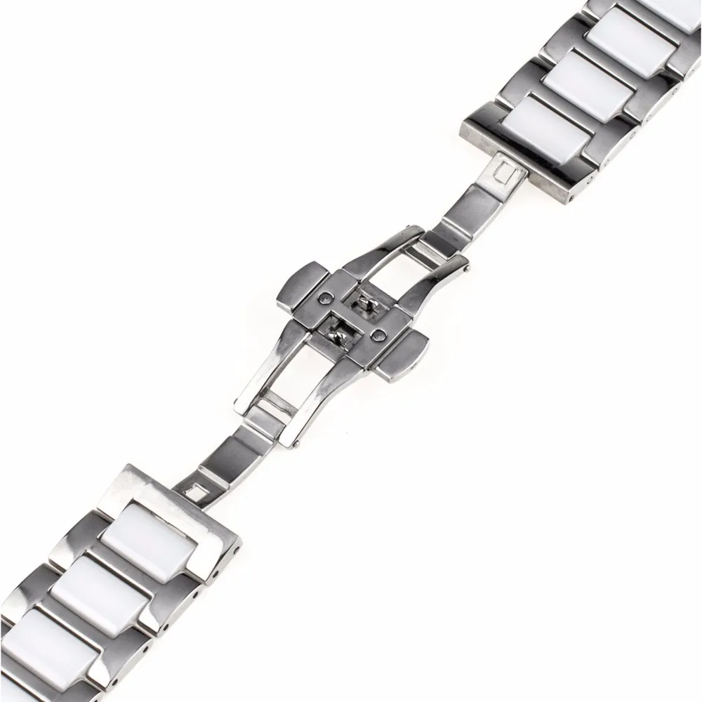20 мм Керамика и Нержавеющая сталь часы ремешок для Мото 360 2 42 м Для мужчин 2015 samsung Шестерни S2 Классика (SM-R7320) ремешок Ссылка браслет
