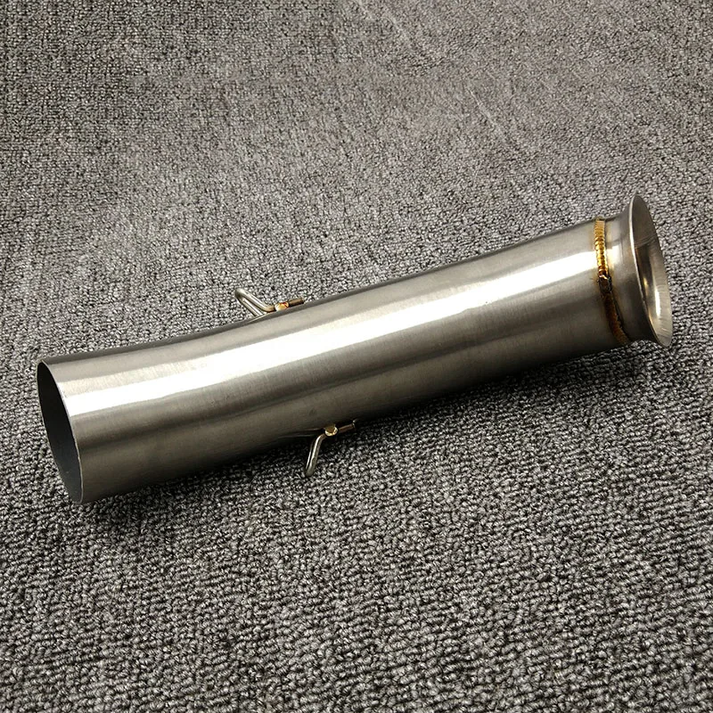 For KTM DUKE 390 250 125 Duke RC 390 RC390 2017 2018 Real Carbon Fiber Stainless Steel Exhaust Muffler Mid Middle Pipe Slip-on (17)
