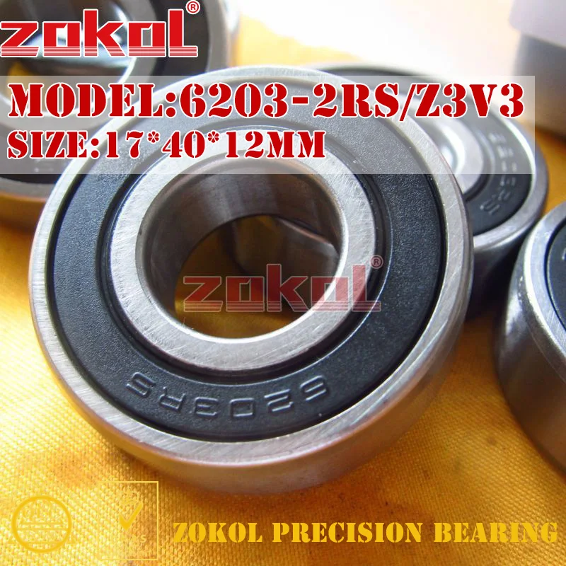 ZOKOL 6203zz подшипник 6203RS S6203ZZ 6203 ZZ Z3V3 Z1 2RSN радиальный шарикоподшипник 17*40*12 мм 17*42*12