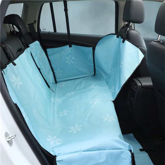 pet carriers oxford fabric paw pattern car pet seat cover dog car back seat carrier waterproof pet mat hammock cushion protector