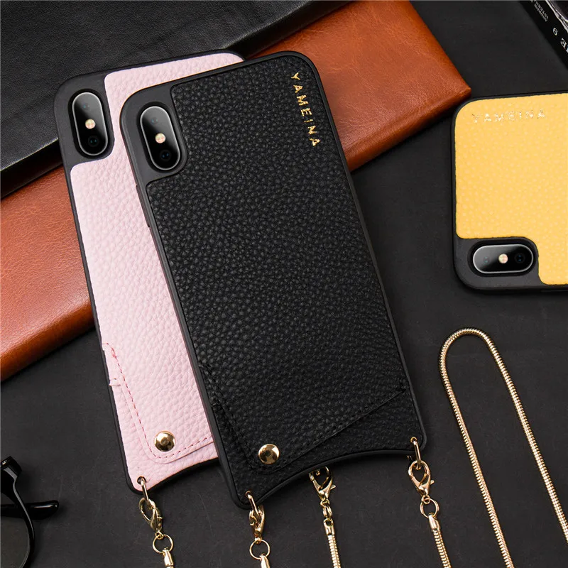 Wallet Bag Credit Cards Leather Phone Cover Crossbody with Pocket Strap