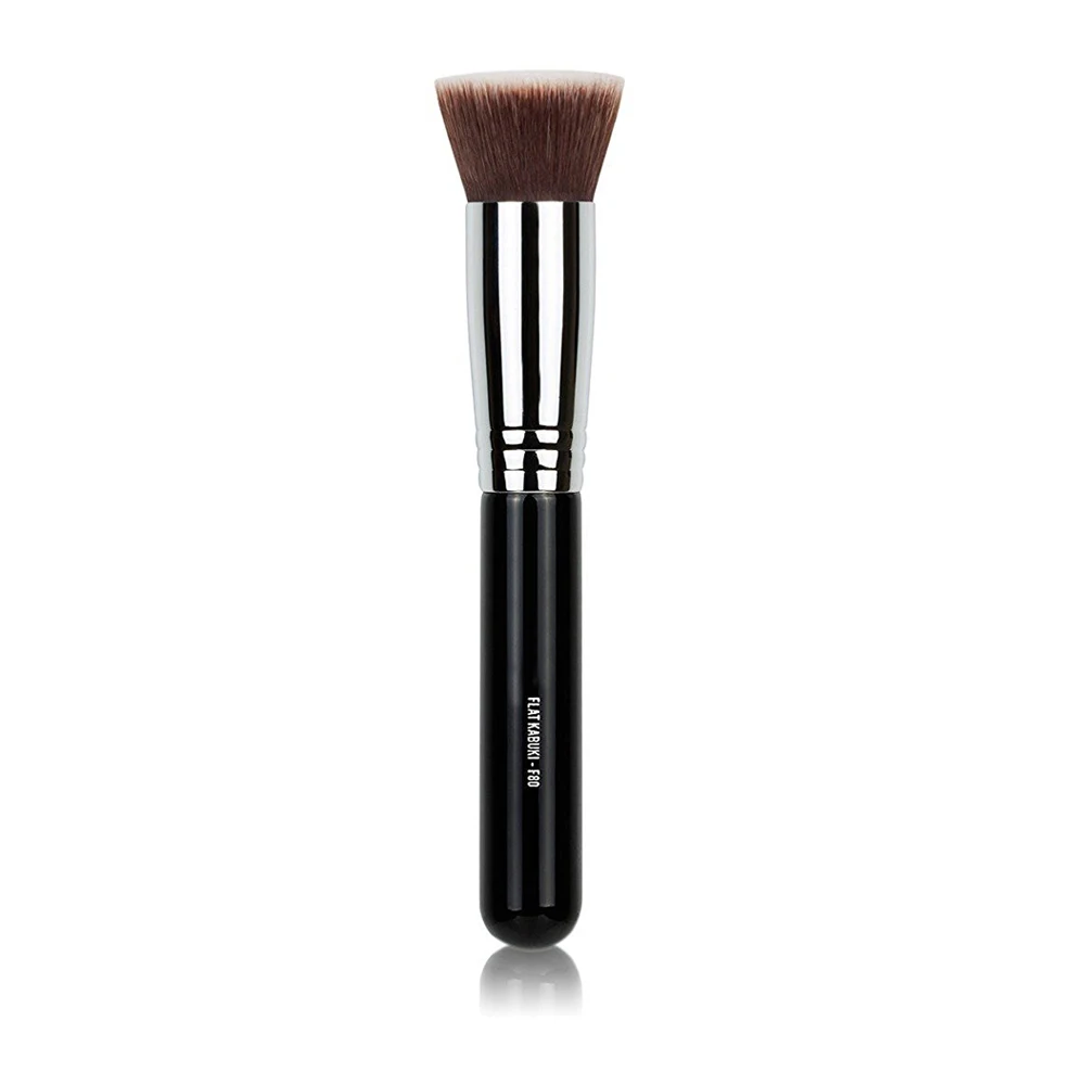 

F80 TOP Flat KABUKI kit de maquiagem profissional sintetico frete gratis Powder Liquid Foundation Makeup Brush