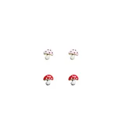 S925 Серебряная игла забавные цветные серьги в форме грибных гроздей для женщин девочек маленькие сережки спящие серьги для молодой женщины