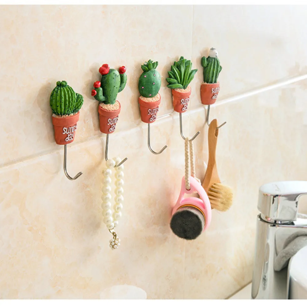 

Newest Simulation Succulent Plants Pot Strong Self-Adhesive Wall Hook Hanger