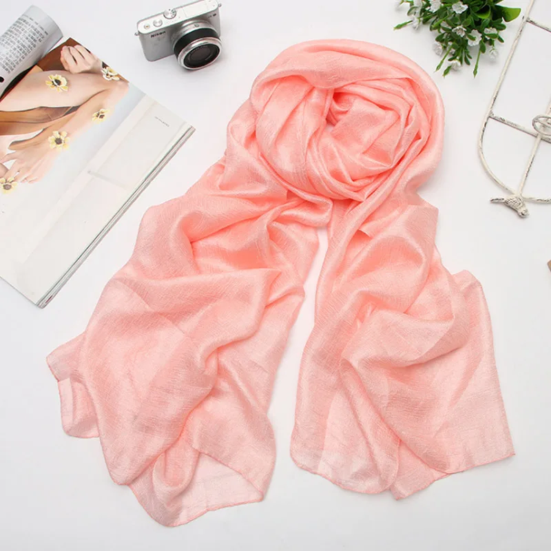 

180*85cm Fashion Soft Women Summer Scarf Bufandas Mujer Long Soft Foulard Pure Color Shawl Wrap Scarves