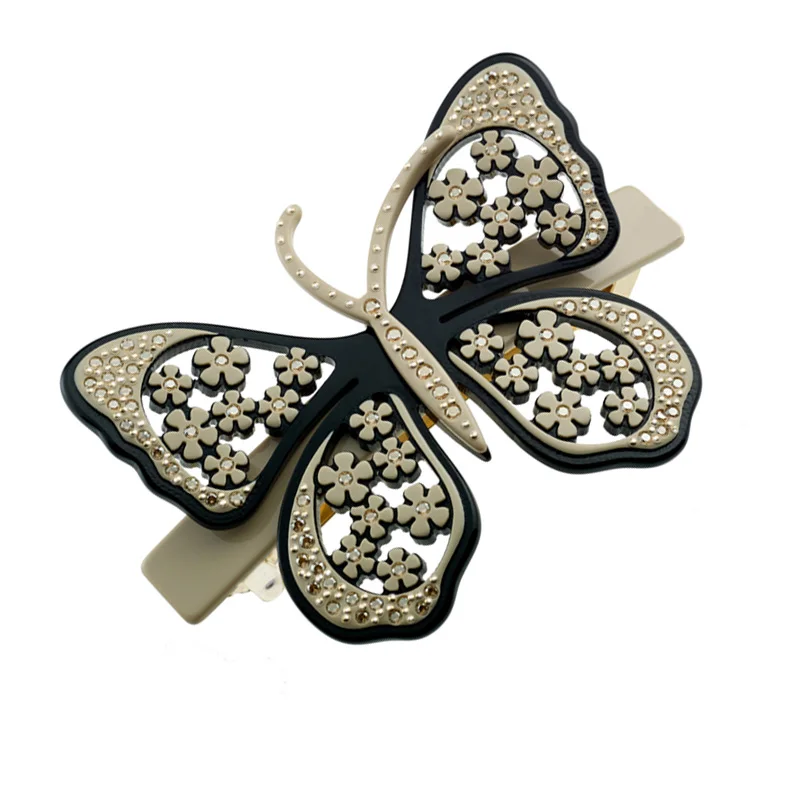 Alexander Hair Jewelry Barrette Clip Butterfly Hairpins Accessory Jewelry Ornament for Women Girls Cellulose Acetate Crown Tiara - Image 3