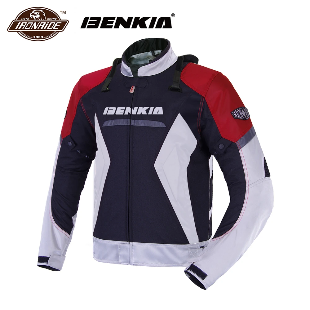

BENKIA Men Motorcycle Winter Jacket Motocross Motorbike Racing Jacket Moto Jacket Protection With Detachable Warm Liner
