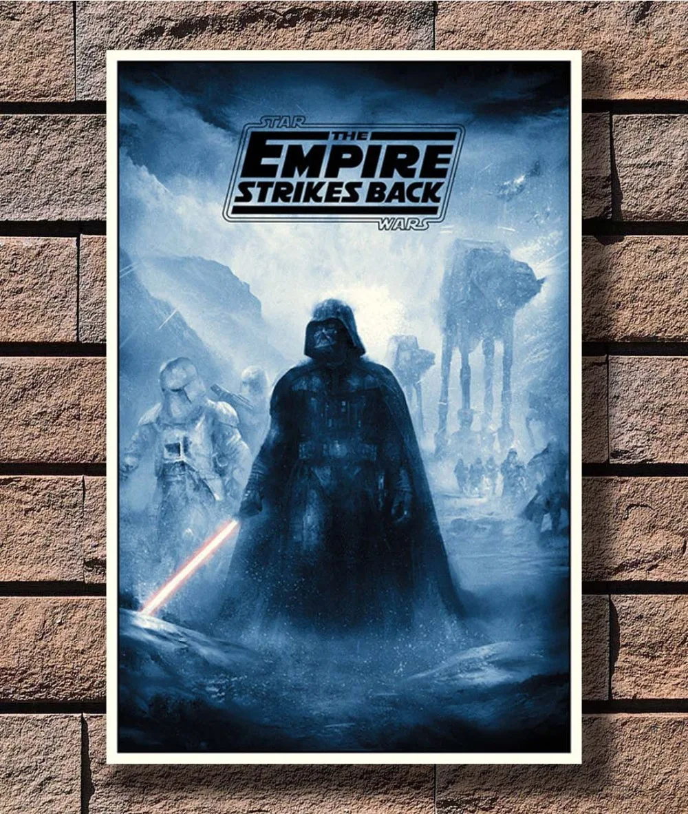 

B-571 Star Wars Empire Strikes Back Darth Vader Movie Poster Art L-W Canvas Print Decoration 12x18 24x36 27x40 inch