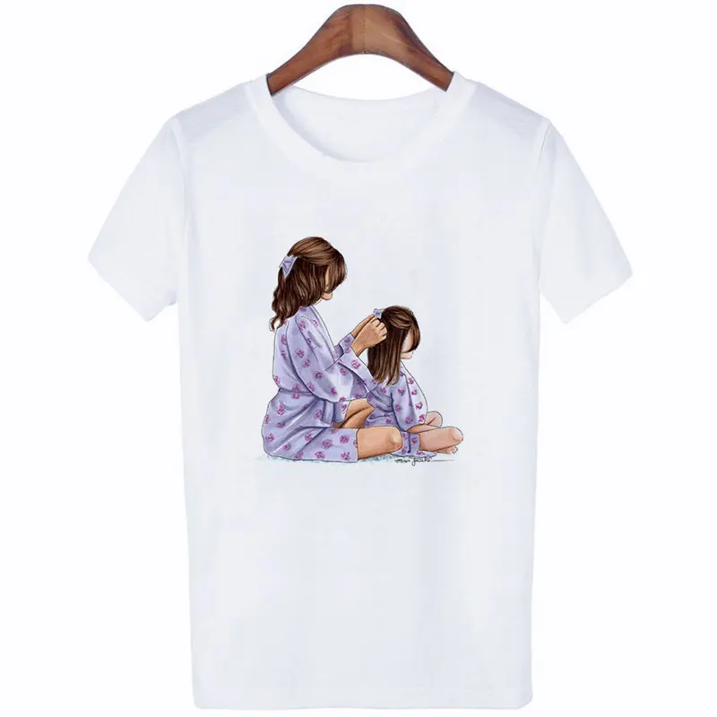 Женская одежда Летняя мода принт любовь супер футболка "Мама" Харадзюку каваи Повседневные Удобные Материнские вечные женские топы