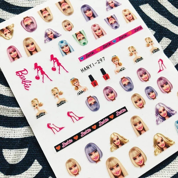 Hanyi серии Сакура цветок HANYI-99 принцесса стикеры 3D на ногти nail Art Наклейка шаблон diy Инструменты для ногтей украшения - Цвет: HANYI-297