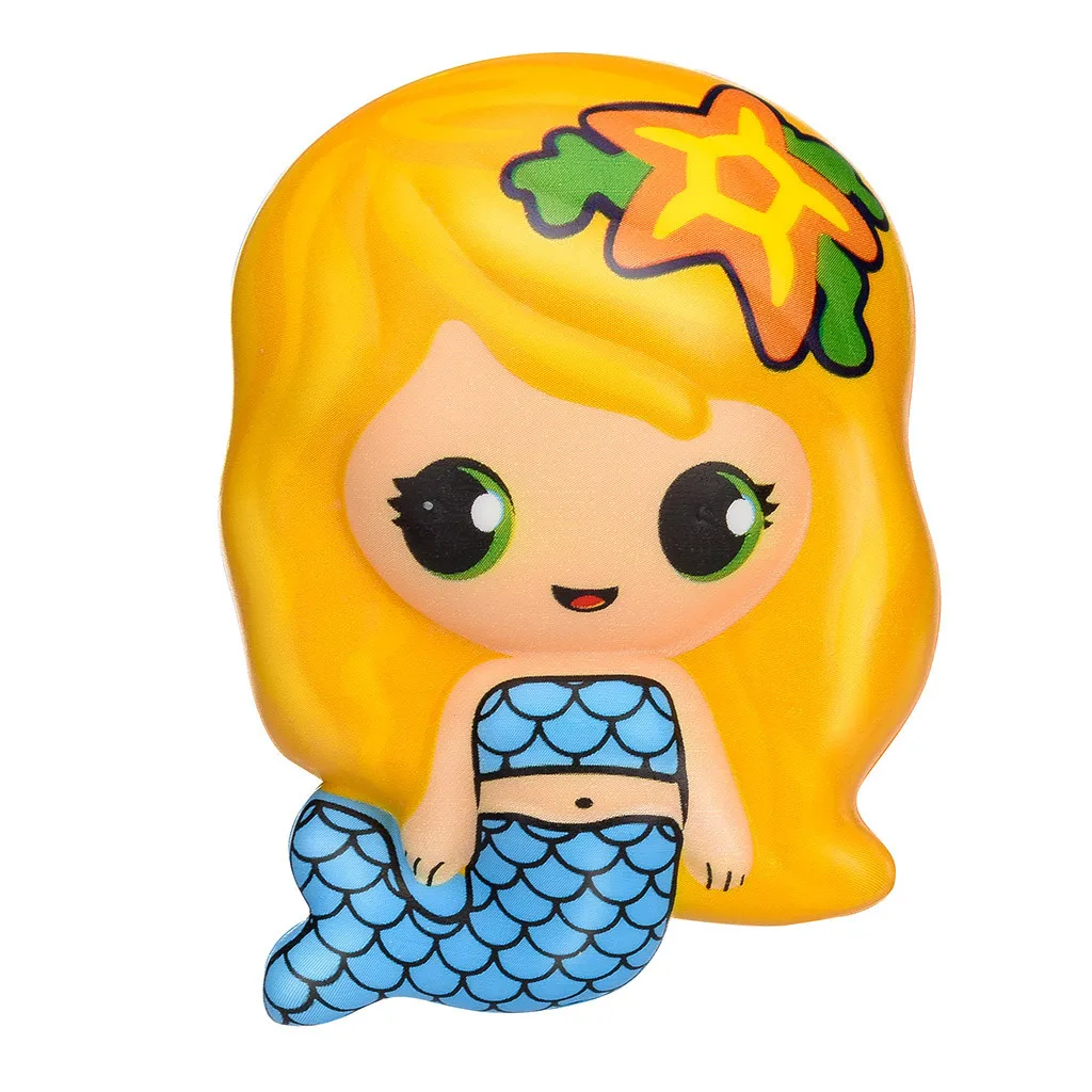 Антистрессовая мягкая игрушка-давилка Kawaii Mermaid медленно поднимающийся крем коллекция Сжимаемый ароматизированный снятие стресса детские подарки P