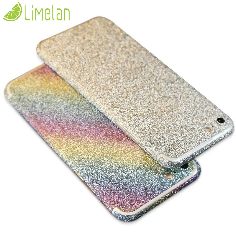 Fashion Luxury Glitter Shiny Full Phone Skin Sticker for iphone 5 5S SE 6 6s Plus 7 7Plus Matte Sparkling Films protector Case |