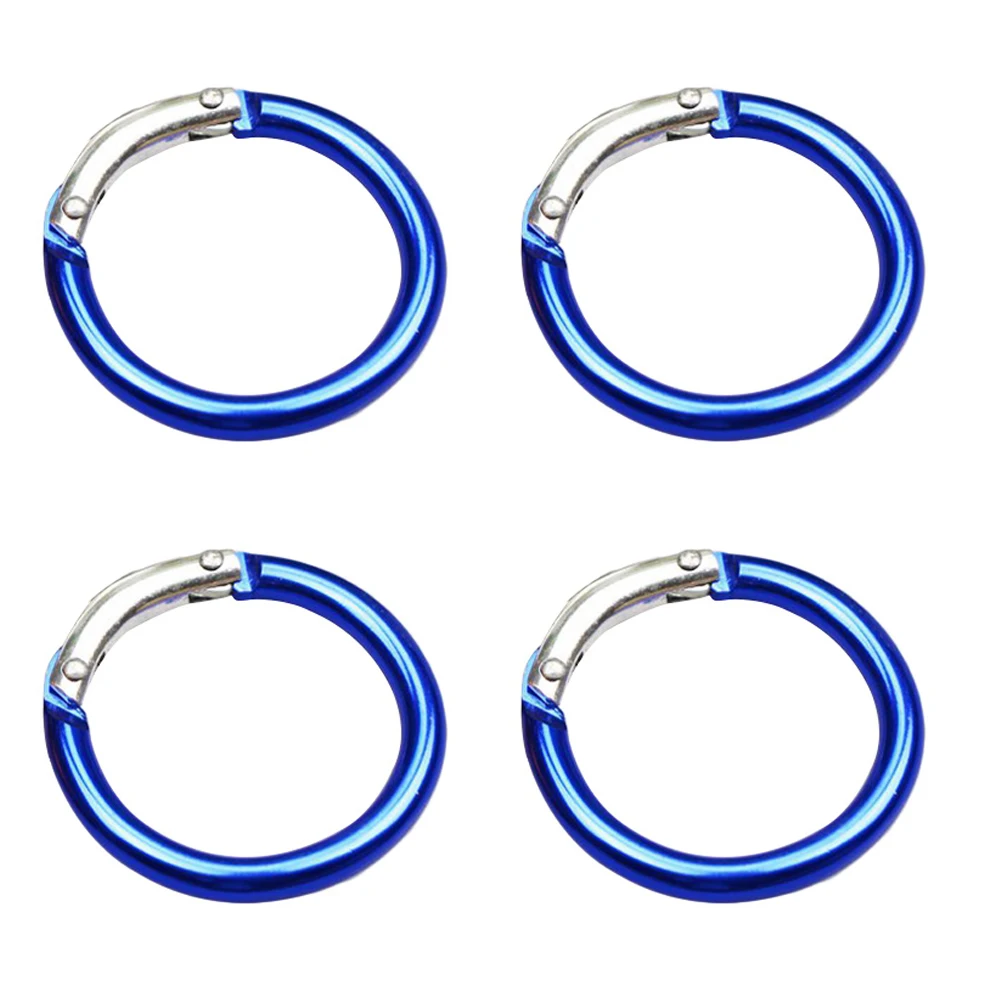 

4 Pcs Bottles Snap Clips Aluminum Alloy Key Holder Backpacks Climbing Hooks Tent Mini Outdoor Carabiner Round Travel Rope