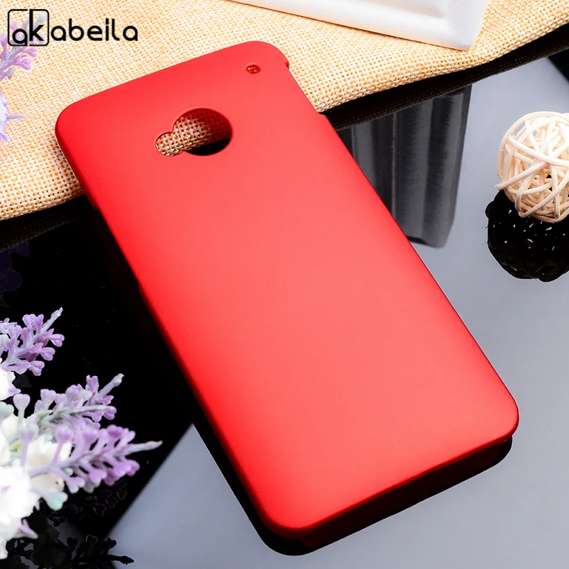 

AKABEILA Oil-coated Cases For HTC ONE M7 802W Covers Dual Sim 802D 802T Cases Matte Hard Plastic Housing Bags Hood Shell