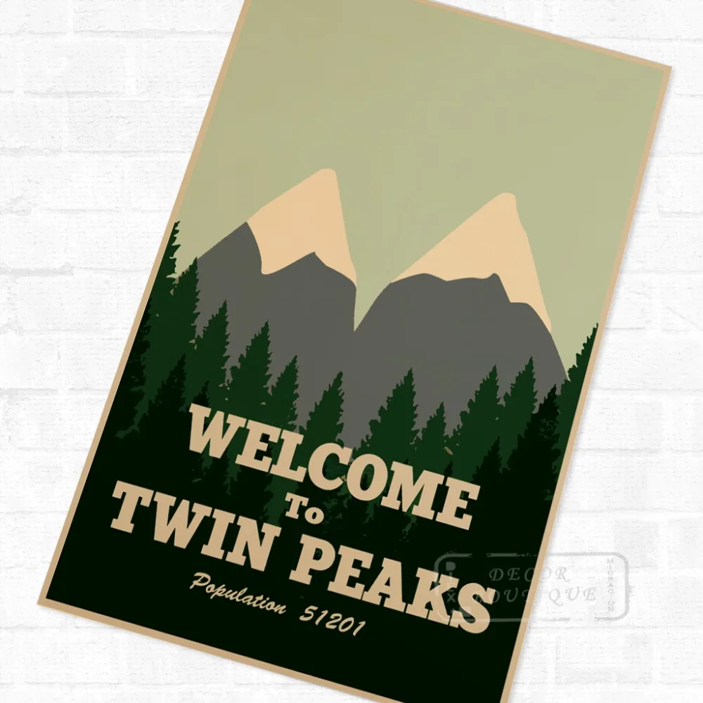 

Welcome to Horror Film Twin Peaks Vintage Retro Kraft Poster Decorative DIY Wall Stickers Home Bar Art Posters Decoration Gift