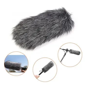 

New Outdoor Dusty MIC Microphone Artificial Fur Cover Windscreen Windshield Muff For Rode GO Microphone Artificial Fur Cover