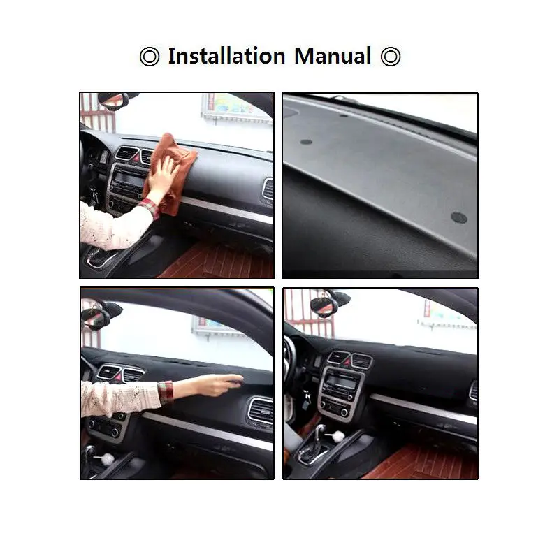 uxcell Car Interior Dash Sun Shield Cover Dashboard Mat Carpet for Volkswagen Passat 
