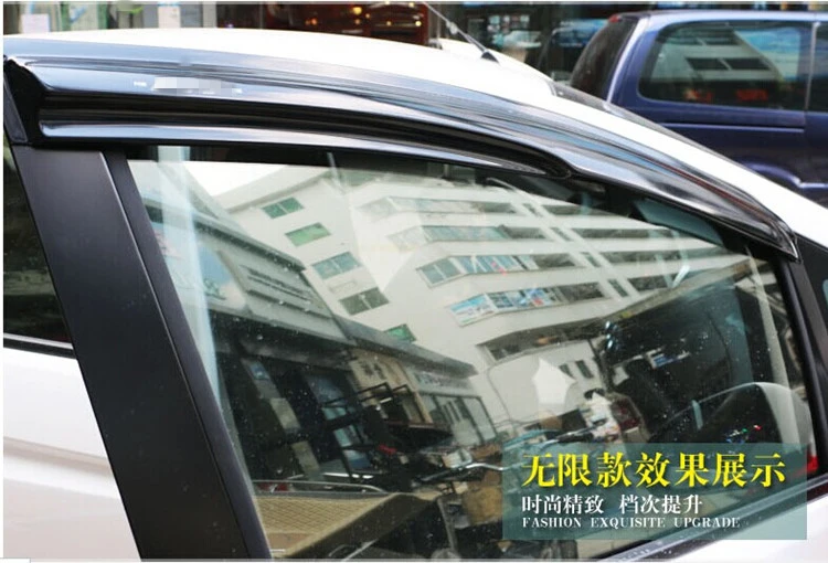 Visiera Vent Per Honda Fit/Jazz 2003-2024 Sun/Rain Window Deflettore Del Vento Mugen Style Plastic