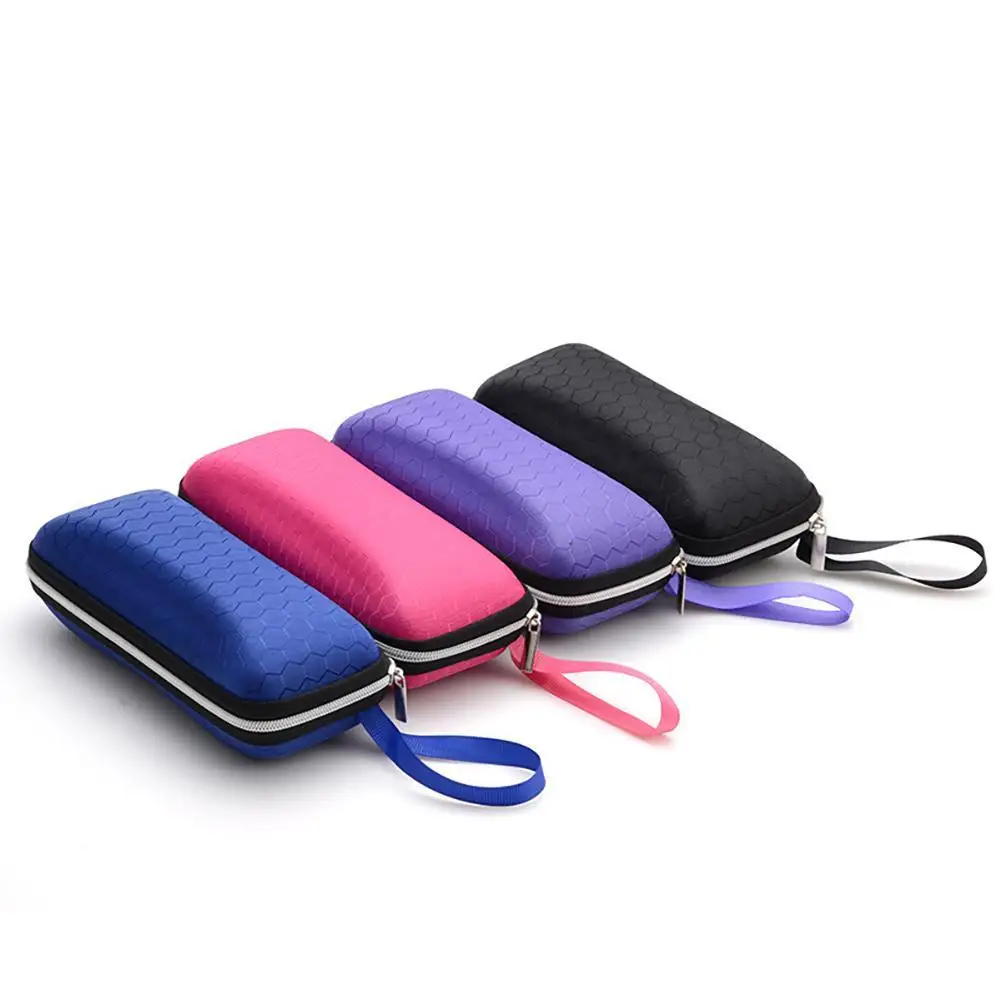 

Eyewear Protector Box Protable Rectangle With Zipper Sunglasses Case Hard Eye Glasses For Women With Lanyard Eyeglass Cases