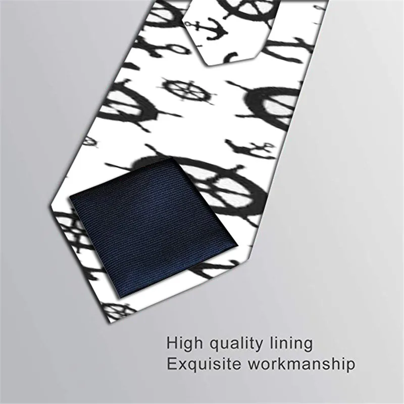 Men's Fashion Plaid Ties 8cm Black Creative Novelty Necktie 3D Printed Tie For Men Funny Party Wedding Accessories neck tie