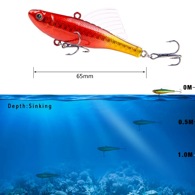 Блесна seapesca рыболовная приманка 6,5 см 17 г VIB приманка для дайвинга поворотный джиг крыло искусственный воблер кренкбейт Жесткий Бас Рыболовная Снасть JK244