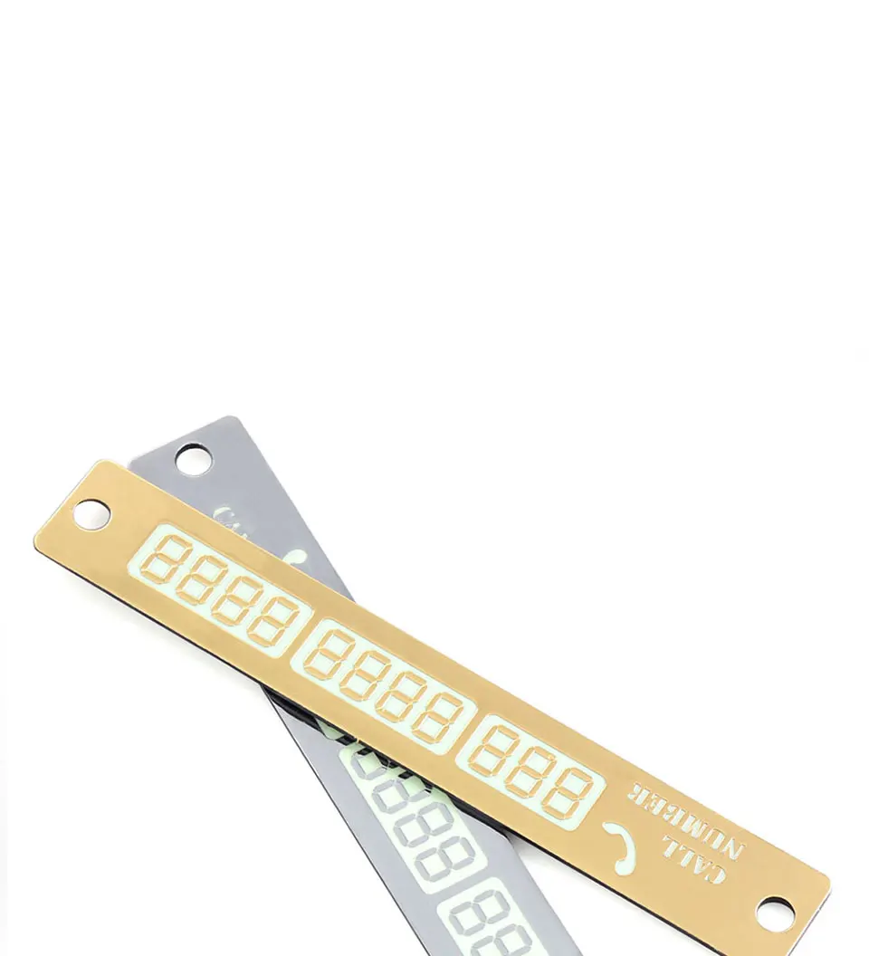 Night Light Temporary Car Parking Notification Card Telephone Number Plate Stickers Universal Auto Phone Number Card (5)