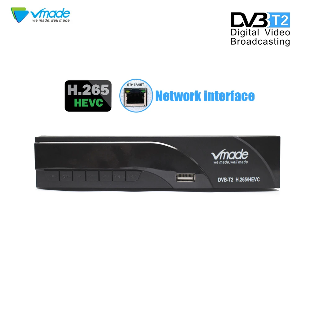 DVB-T2 цифровой приемник Поддержка H.265/HEVC/H.264 H265 код совместимый HD DVB-T с dolby ac3 Горячая продажа Чешский Германия
