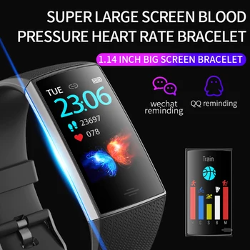 

Smart Wristband Heart Rate Blood Pressure Monitor Fitness Tracker Color Touch Screen Bluetooth Waterproof Sport Band Woman Man
