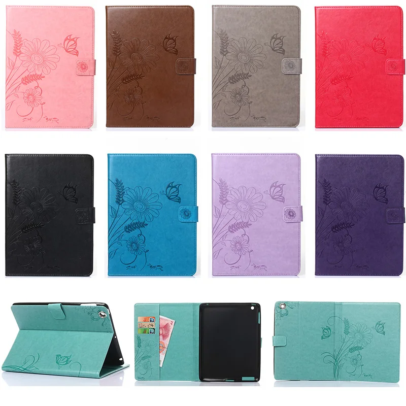 

For iPad 2 3 4 9.7'' Case Emboss Flower Butterfly Ant Pattern Wallet Flip Leather For iPad2 iPad3 iPad4 Tablet Back Cover DP00E