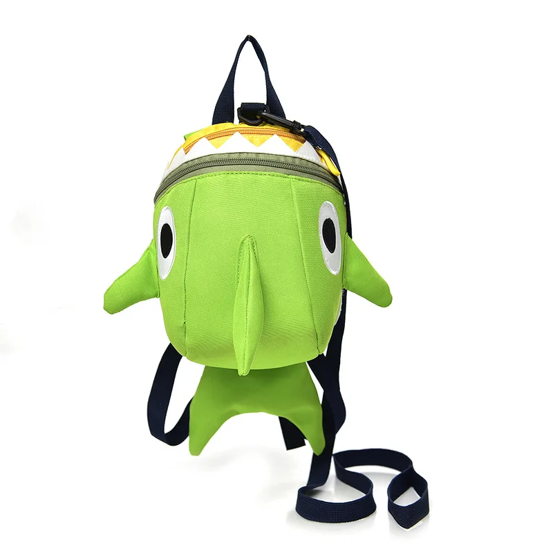 Детский рюкзак DIOMO для мальчиков и девочек, школьная сумка, лучший подарок для мальчиков и девочек, детская школьная сумка, рюкзак для малышей с изображением акулы - Цвет: Зеленый