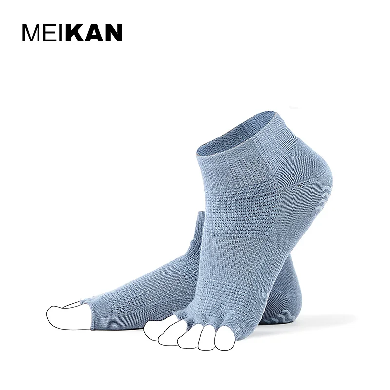 Toe Socks Yoga Compression Mesh Pilates Socks Women Antiskid Silicone