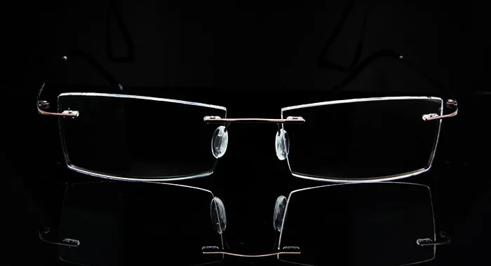 Оптовая продажа (3 шт./лот) новый чистый Титан очки без оправы Для мужчин памяти Гибкая выполненные очки óculos де грау feminino JL366-15