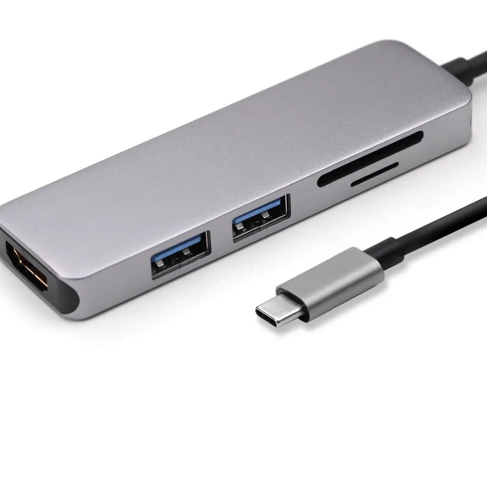 TypeC to HDMI+USB3.0X2+SD&TF-01
