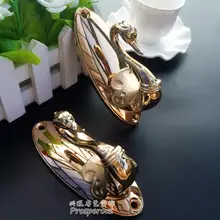 Роскошный европейский стиль лебедь сплав занавес крюковые застежки стены пальто и шар держатель для занавески аксессуары шнур с шариком антиквариат