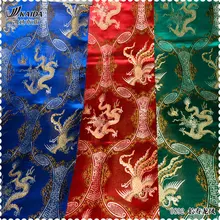 Жаккардовая ткань с глозетом на заказ Шелковый Чонсам красивый плед ткани длинный костюм дракона