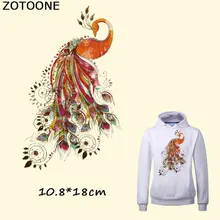 ZOTOONE Pretty Peacock железные нашивки для украшения одежды DIY полосы аппликация на футболку пользовательские патч наклейки E