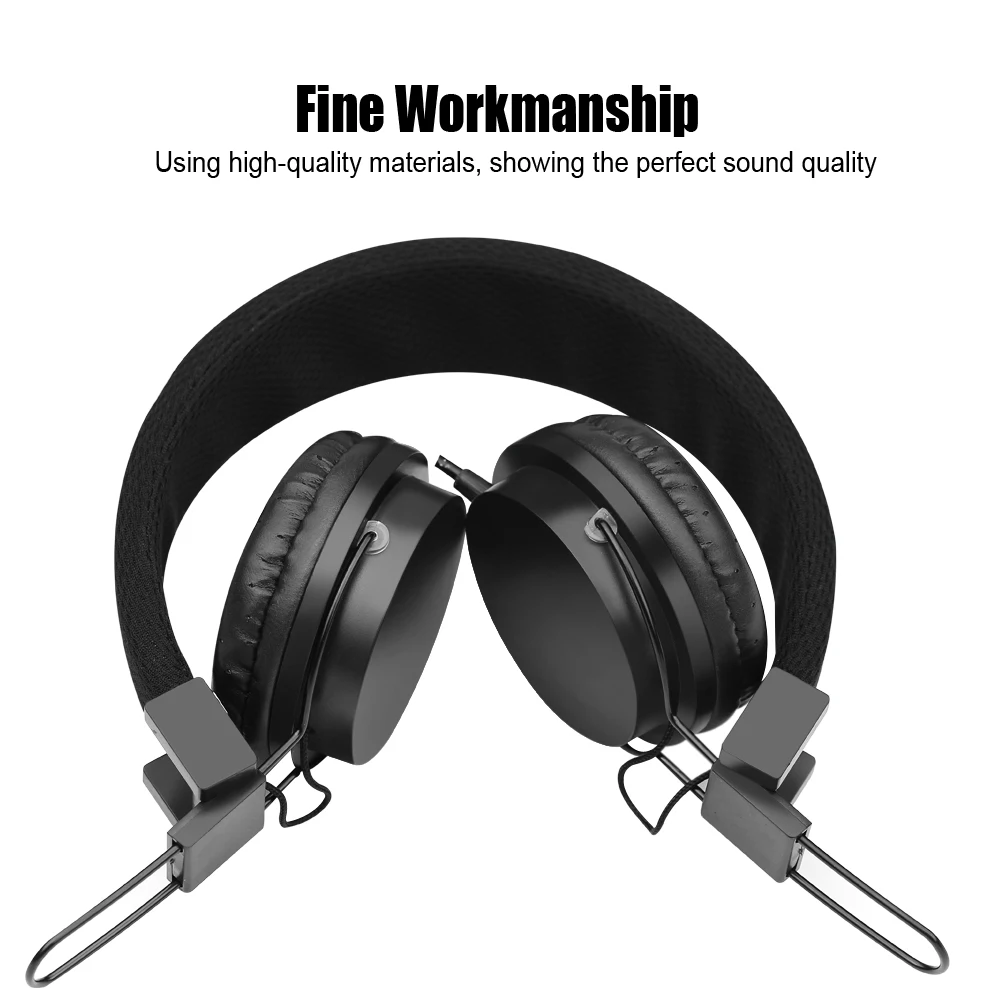 

Wired Headphones Warp Pro Over Ear with 3.5mm In-Line Microphone audio cable and Soft pad for Music Running Gaming Headset Kids