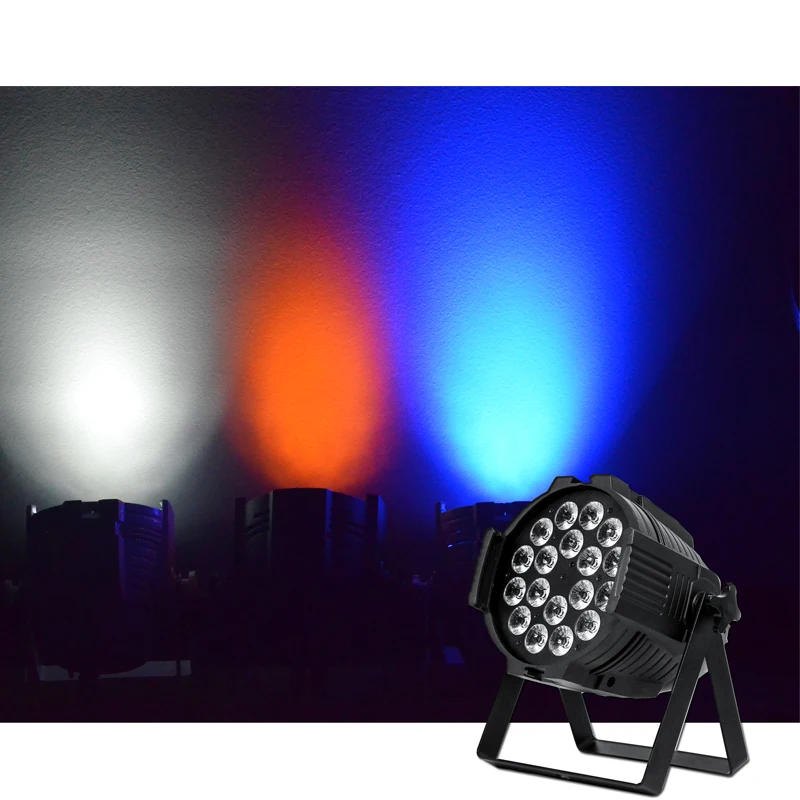 

Promotion Rasha DMX LED Par Light 18x12W RGBW Quad 4in1 Color Home Party Lights DJ Equipment Stage Effect Beam Light Powercon