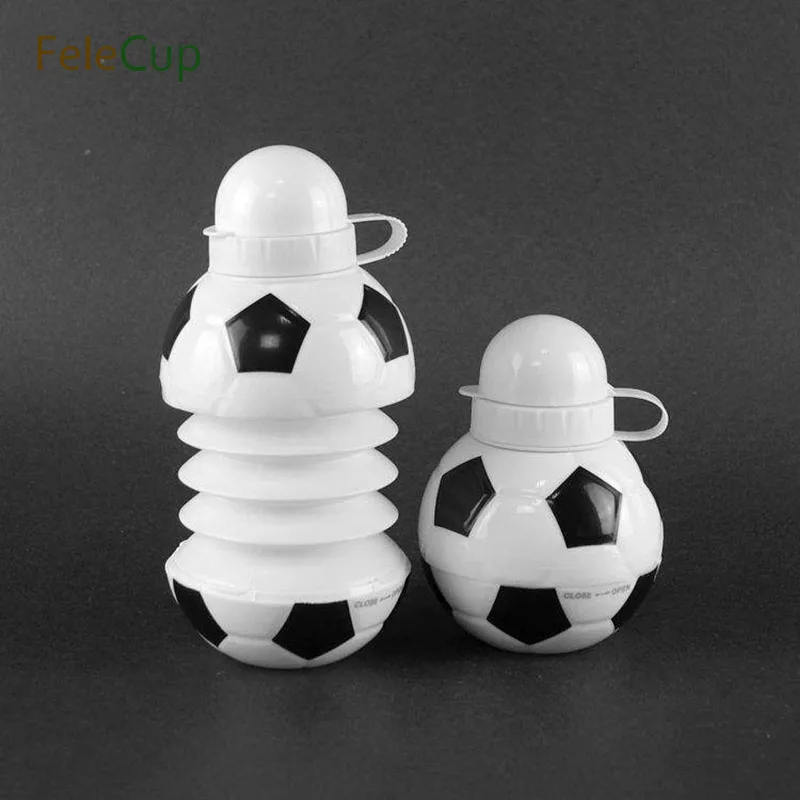 FeleCup Football Soccer Shape Water Bottle Sport Creative Extensible