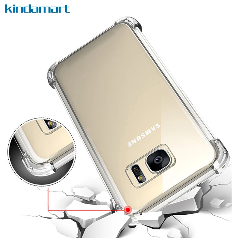 

Soft Clear Phone Case for Samsung Galaxy S8 Plus S7 Edge Case Shockproof TPU Cover Samsung A3 A5 A7 2017 J2 J5 J7 Prime Note 8