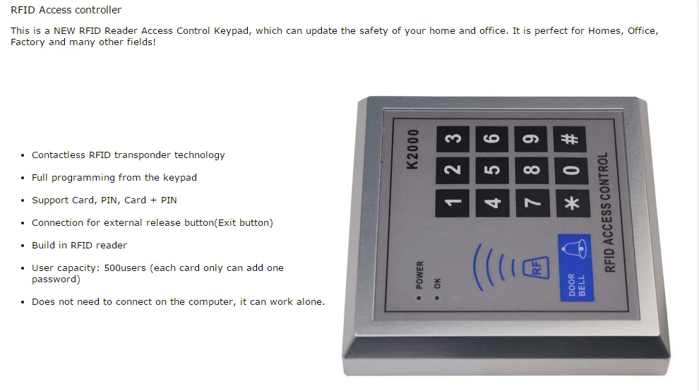 V70F-520 1V3 + RFID access system-3
