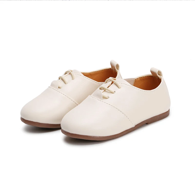 COZULMA/Детская однотонная кожаная обувь для девочек и мальчиков; модная Нескользящая Повседневная обувь; Детская школьная обувь без шнуровки; размеры 21-30