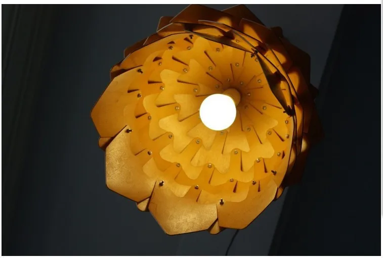 Ретро скандинавские Pinecone светодиодные подвесные светильники деревянные DIY IQ