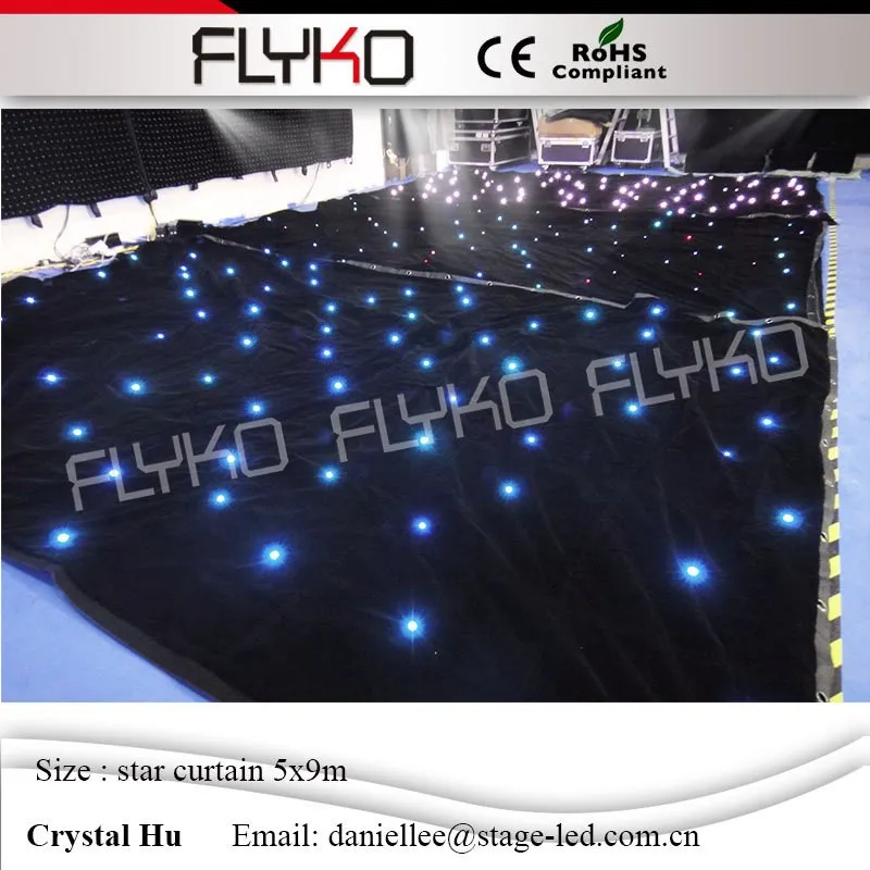Рождественское украшение Светодиодная звезда занавеска Блестящий Фон Стена