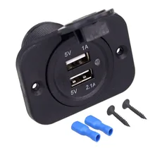 3.1A Водонепроницаемый двойной USB порт зарядное устройство розетка 12 V светодиодный для мотоцикла автомобиля
