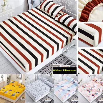

Bed Linen Fitted Sheet Cover Mattress Cover with All-inclusive Rubber Band Four Season Printed Bed Sheet Cover colchas para cama
