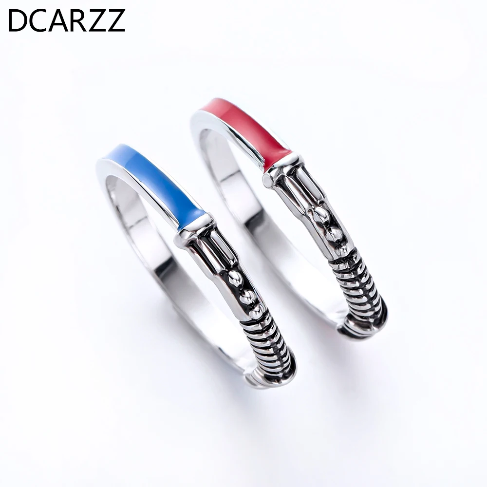

The Silver Color Star Wars Lightsaber Ring Set for Men/Women Punk Vintage ring Movie Jewelry Christmas Gift for Star War Fans