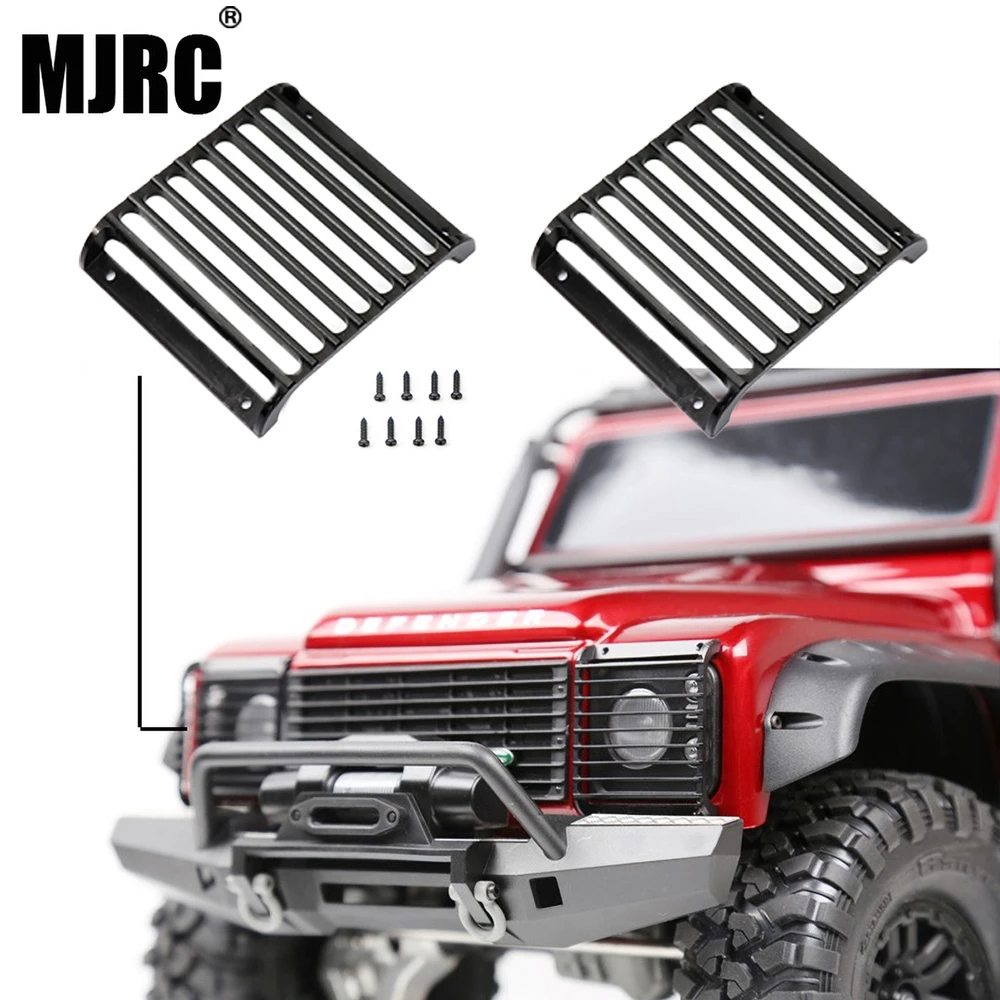 

MJRC 2Pcs TRX4 Metal Front Lamp Guards Headlight Cover Guard Grille for 1/10 RC Crawler Car Traxxas TRX-4