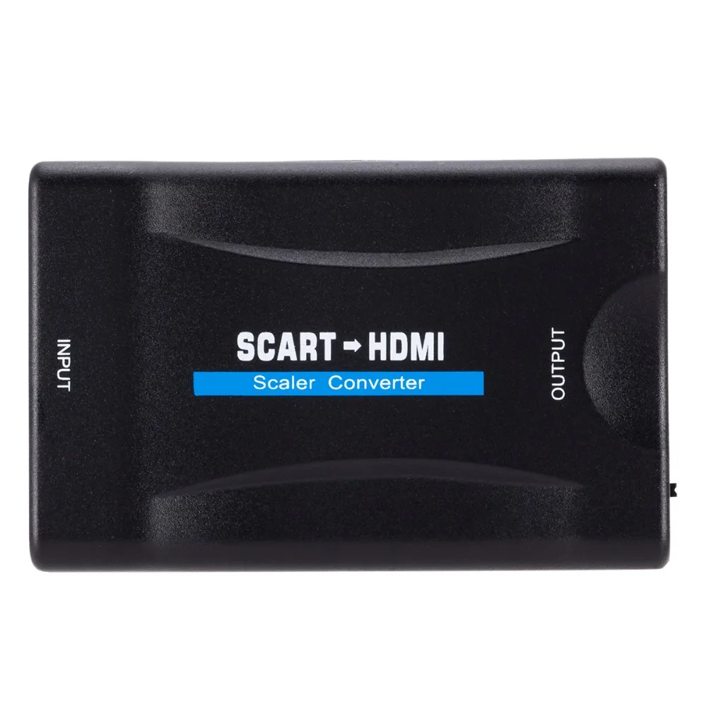 1080P SCART К HDMI видео аудио высококлассный конвертер Scaler адаптер для HD tv DVD для Sky Box STB штекер с кабелем постоянного тока