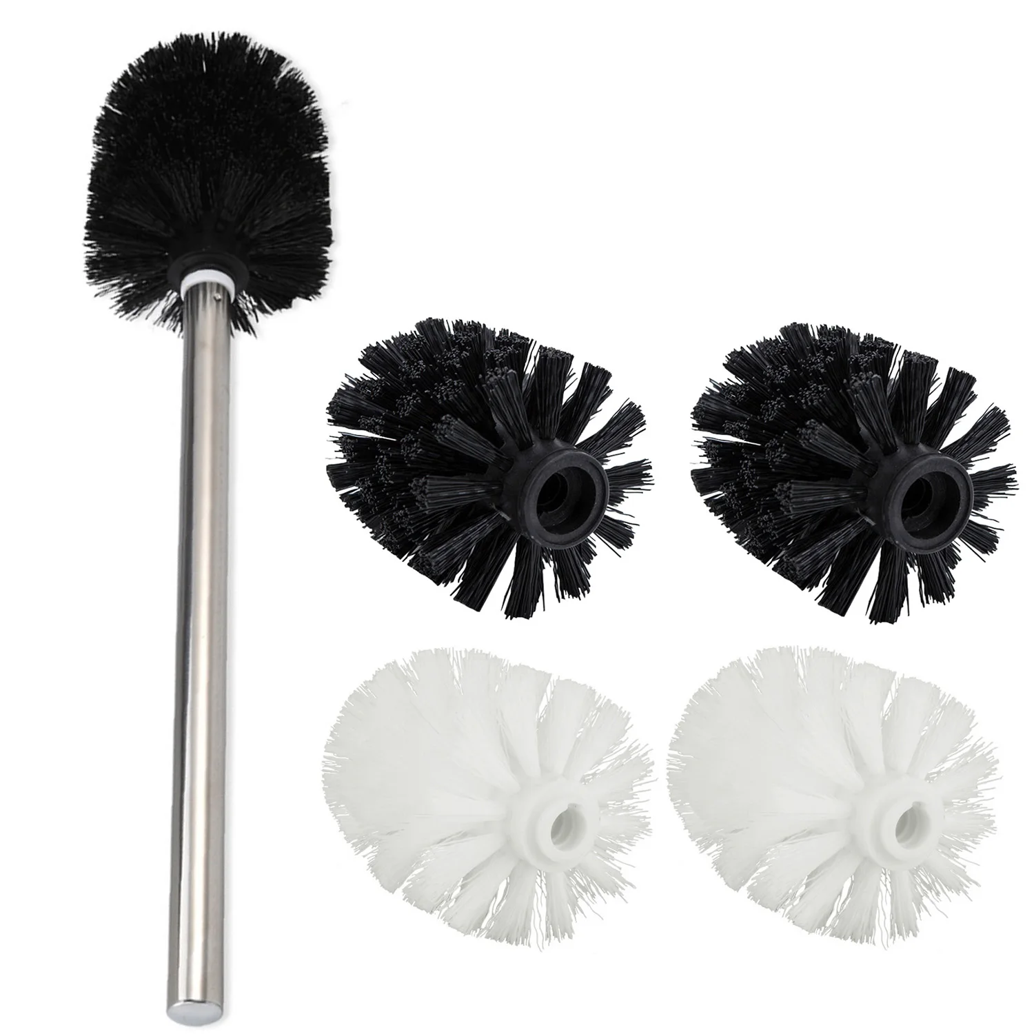 Behogar 2PCS Plastic Dense Replacement Bathroom Toilet Cleaning Brush